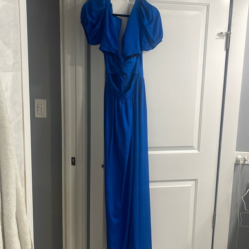Blue cut out maxi dress by One33social. Size 8.